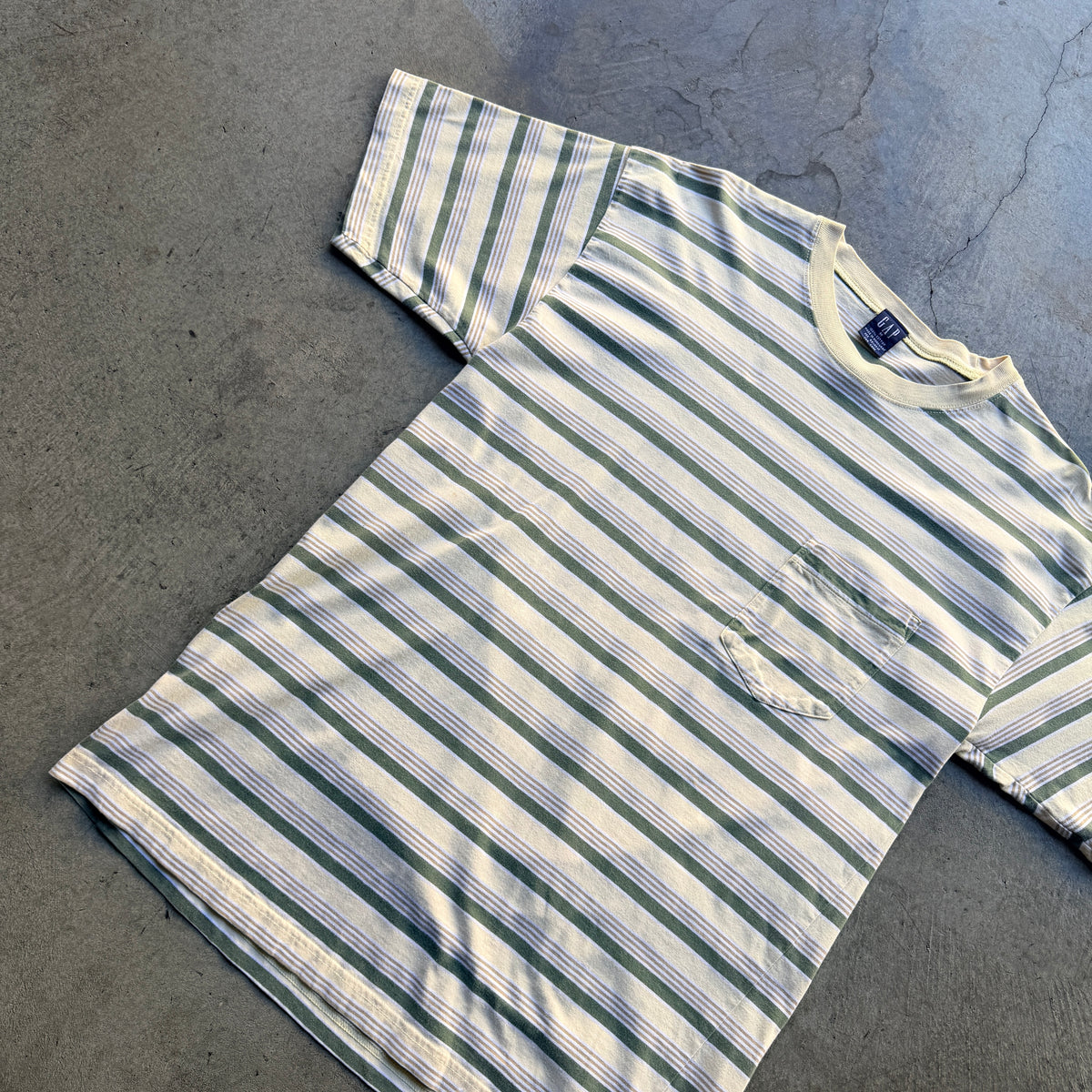 2000s Gap Striped Pocket Tee