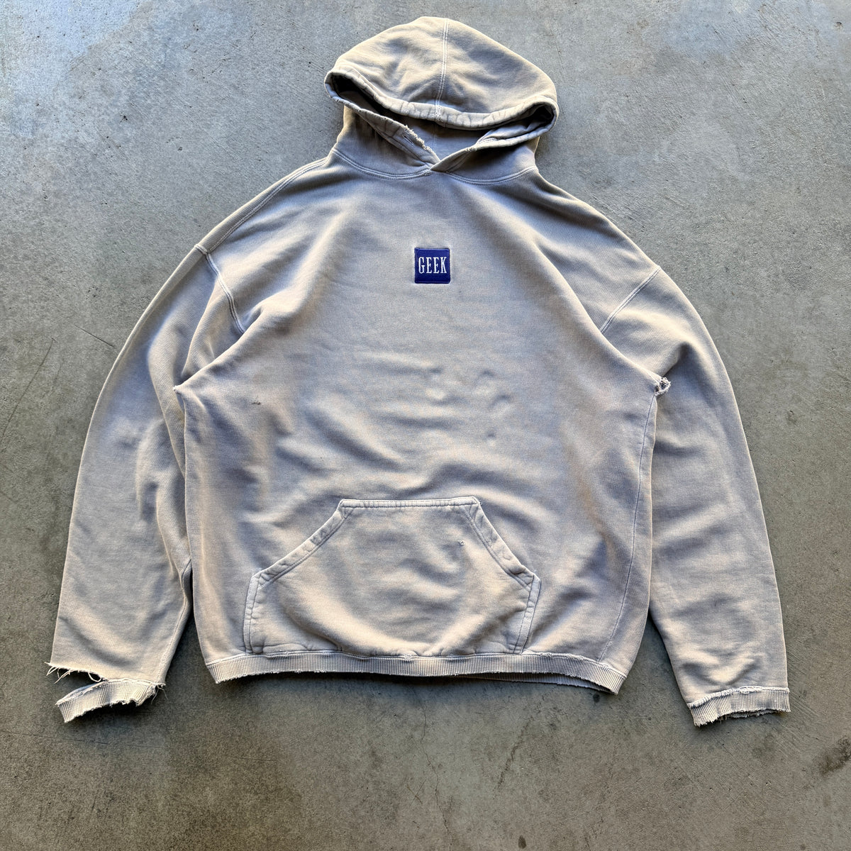 1990s Distressed Geek Pullover Hoodie