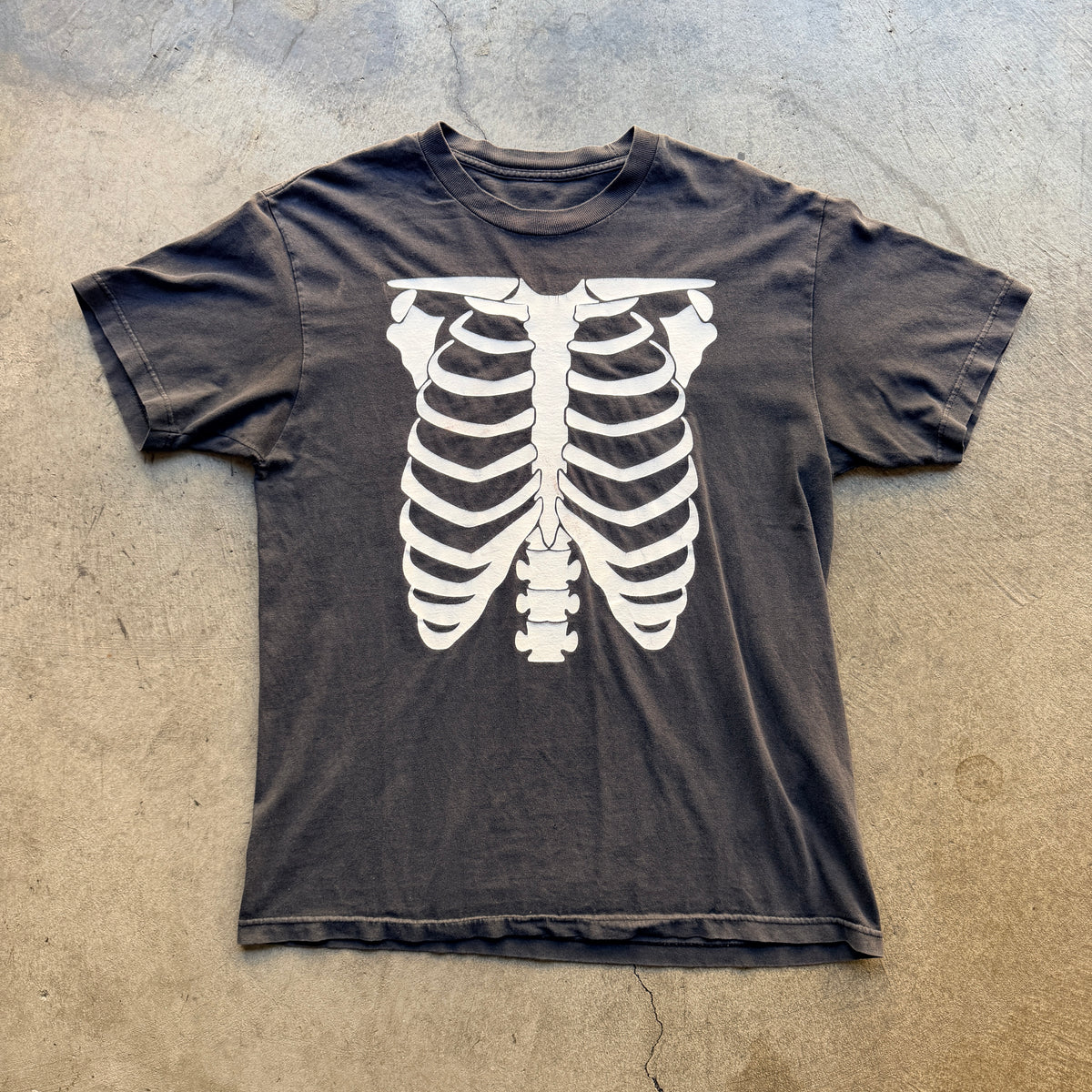 2000s Skeleton Rib Cage Tee