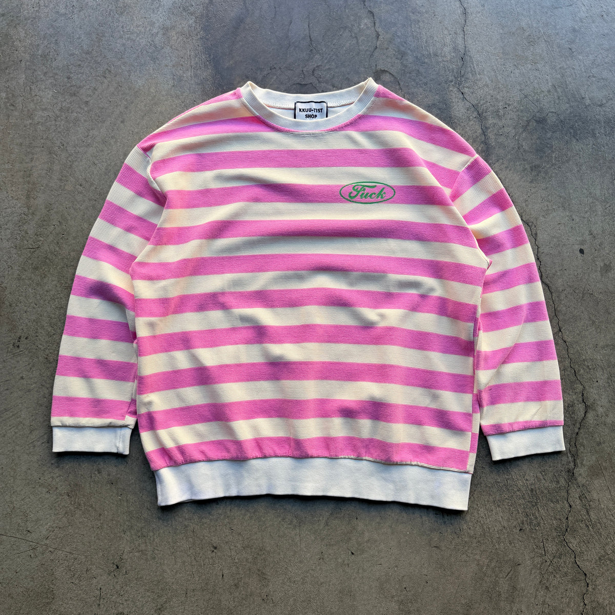 Pink Striped Fuck Tee
