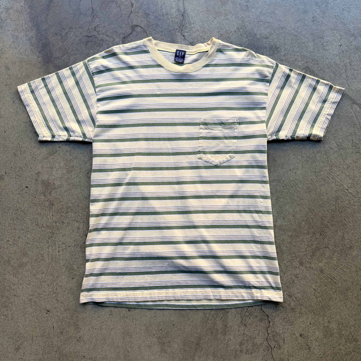 2000s Gap Striped Pocket Tee