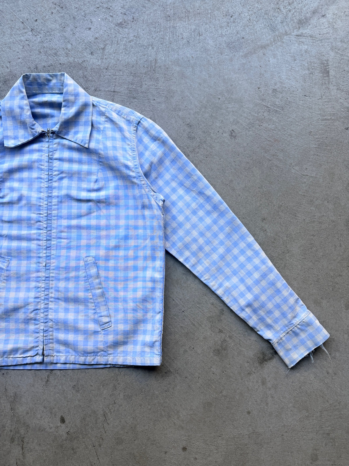 2000s Gingham Flannel Full Zip Jacket
