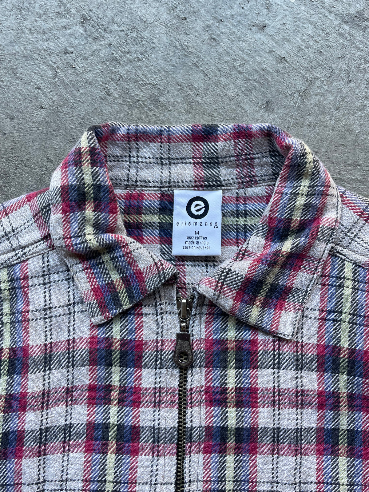 2000s Ellemenno Tartan Plaid Full Zip Flannel